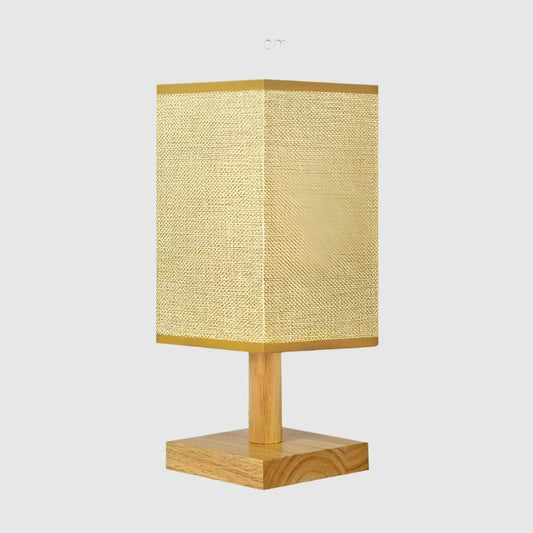 Classic American Table Lamp | Wood & Linen - JUGLANA