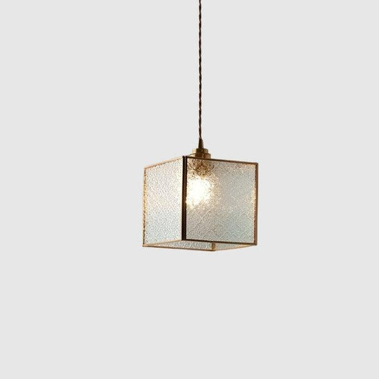 Classic Geometric Pendant Light | Brass & Glass - JUGLANA