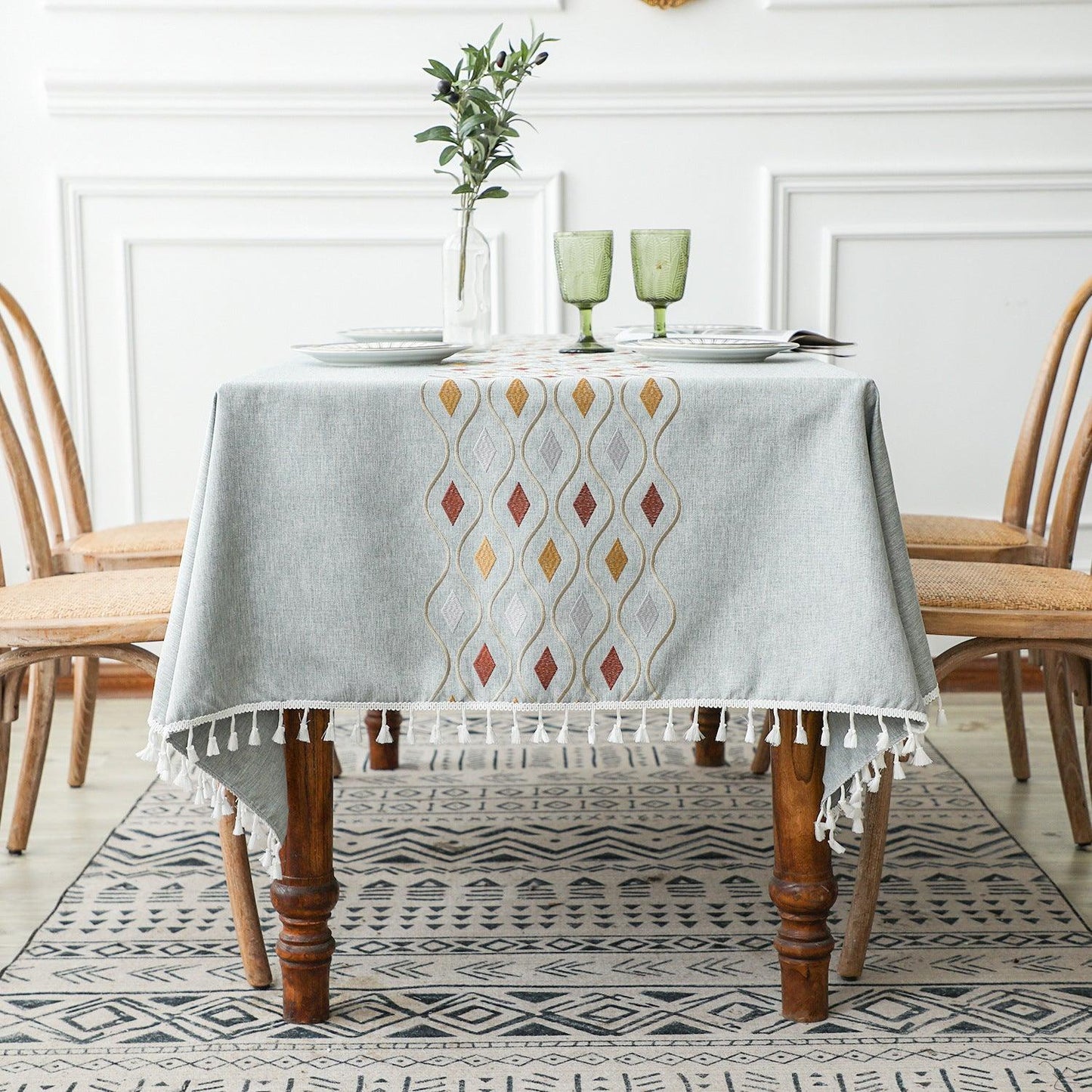 Classic Linen Tablecloth | Table Cover, Outdoor & Indoor - JUGLANA