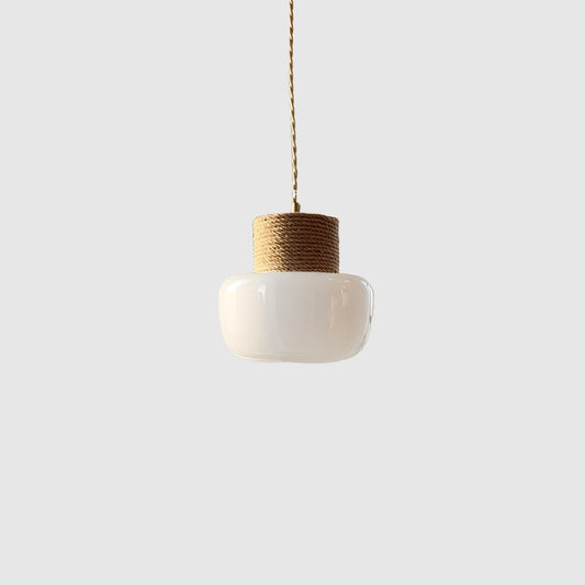 Coiled Pendant Lamp | Natural Design, Wood & Glass - JUGLANA