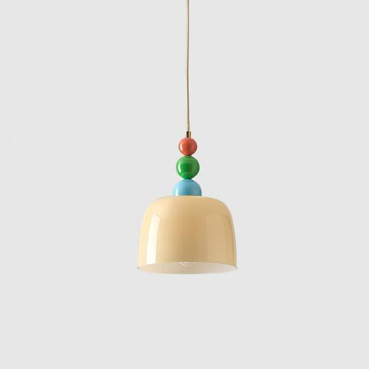 Colorful Bohemian Pendant Light | Wood & Glass, Cord Cable - JUGLANA