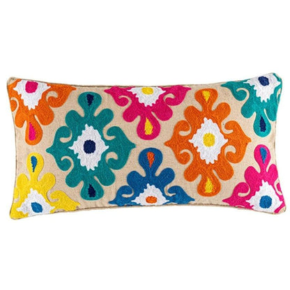 Colorful Bohemian Pillowcase | Tufted Cotton - JUGLANA