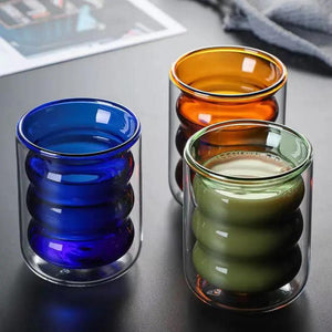 Colorful Double Layered Glasses | Full Glass - JUGLANA