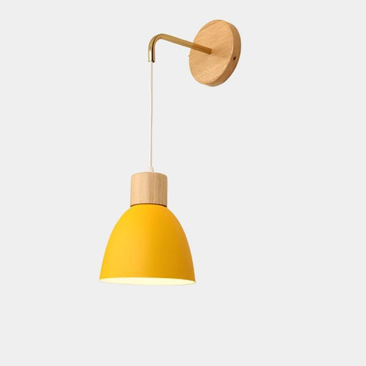 Colorful Nordic Wall Lamp | Metal & Wood - JUGLANA