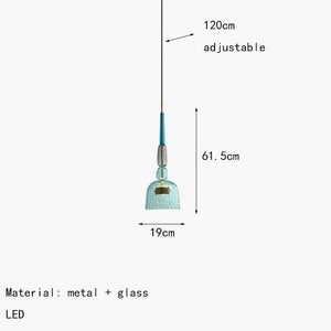 Colorful Spanish Pendant Lamp | Glass & Metal - JUGLANA