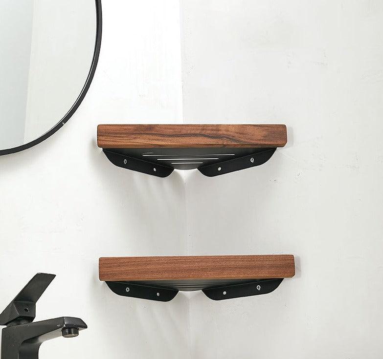 Corner Storage Rack | Wall Mounted Bathroom Shelf - JUGLANA