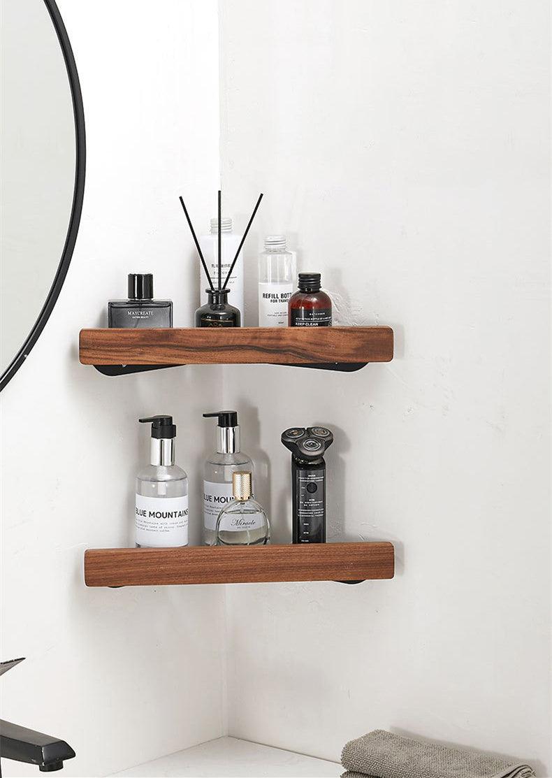 Corner Storage Rack | Wall Mounted Bathroom Shelf - JUGLANA