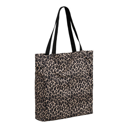 Leopard Print Tote Bag - Stylish Shopping Bag, 35x39 cm