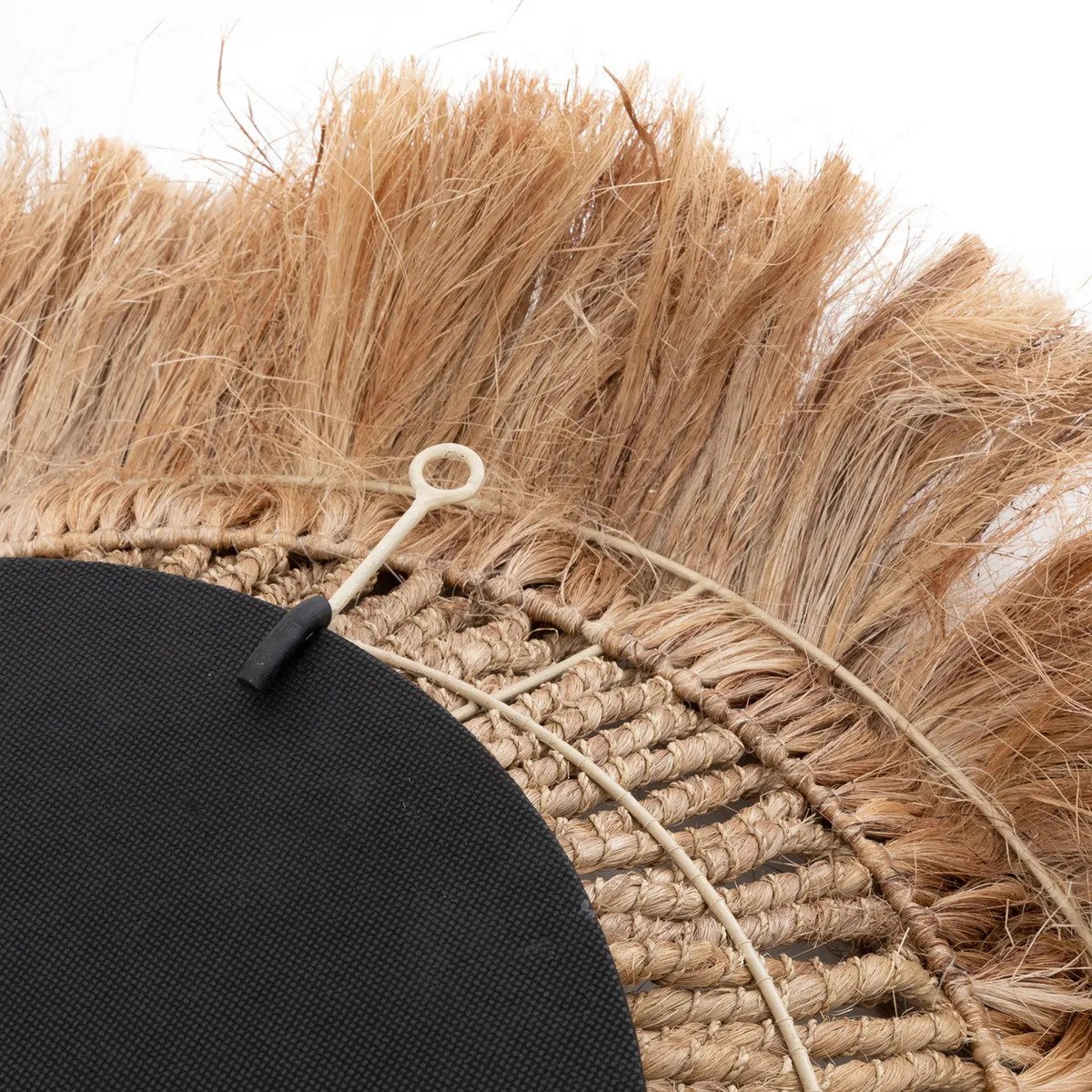 Abaca Woven Mirror - Natural Fiber Wall Decor