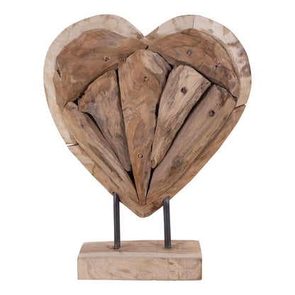 Almada Heart - Natural, Teak, 25x9x30 cm
