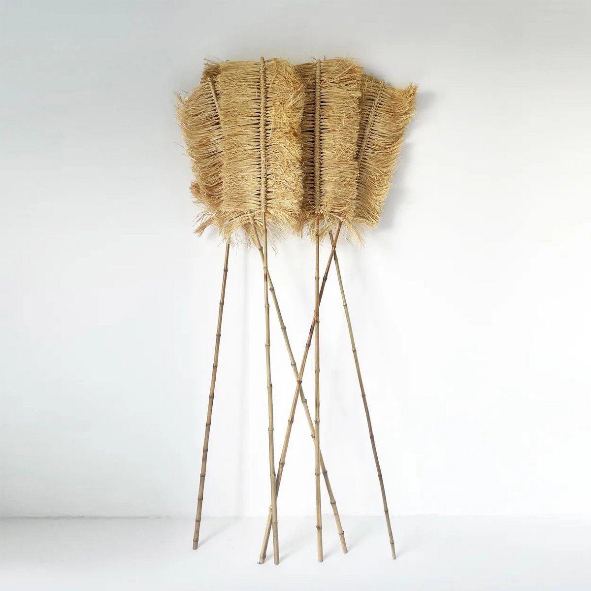 Raffia Palm Leaf Decoration - Natural Handmade Boho Decor