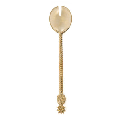 Brass Salad Fork - Gold Pineapple Design | Exotic Table Fork