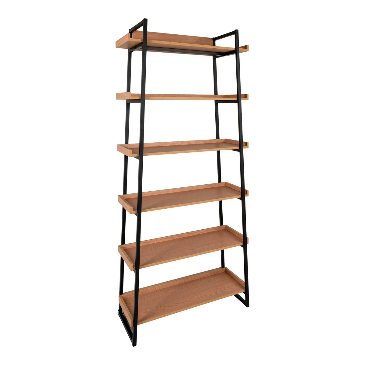 Sakai Book Case - Ash, Steel/Wood, 80x35x185 cm