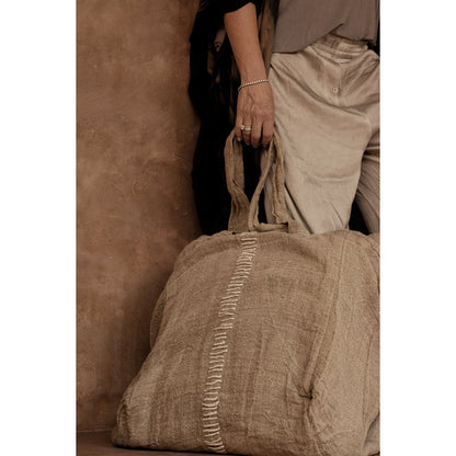 Linen Tote Bag - Natural Fabric Shopper