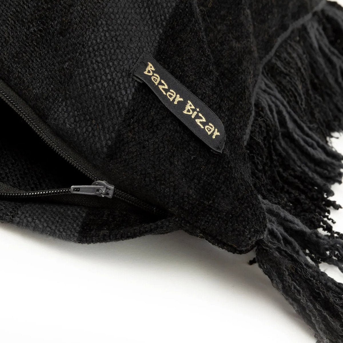 Black Velvet Cushion Cover - Oh My Gee - 30x50 cm
