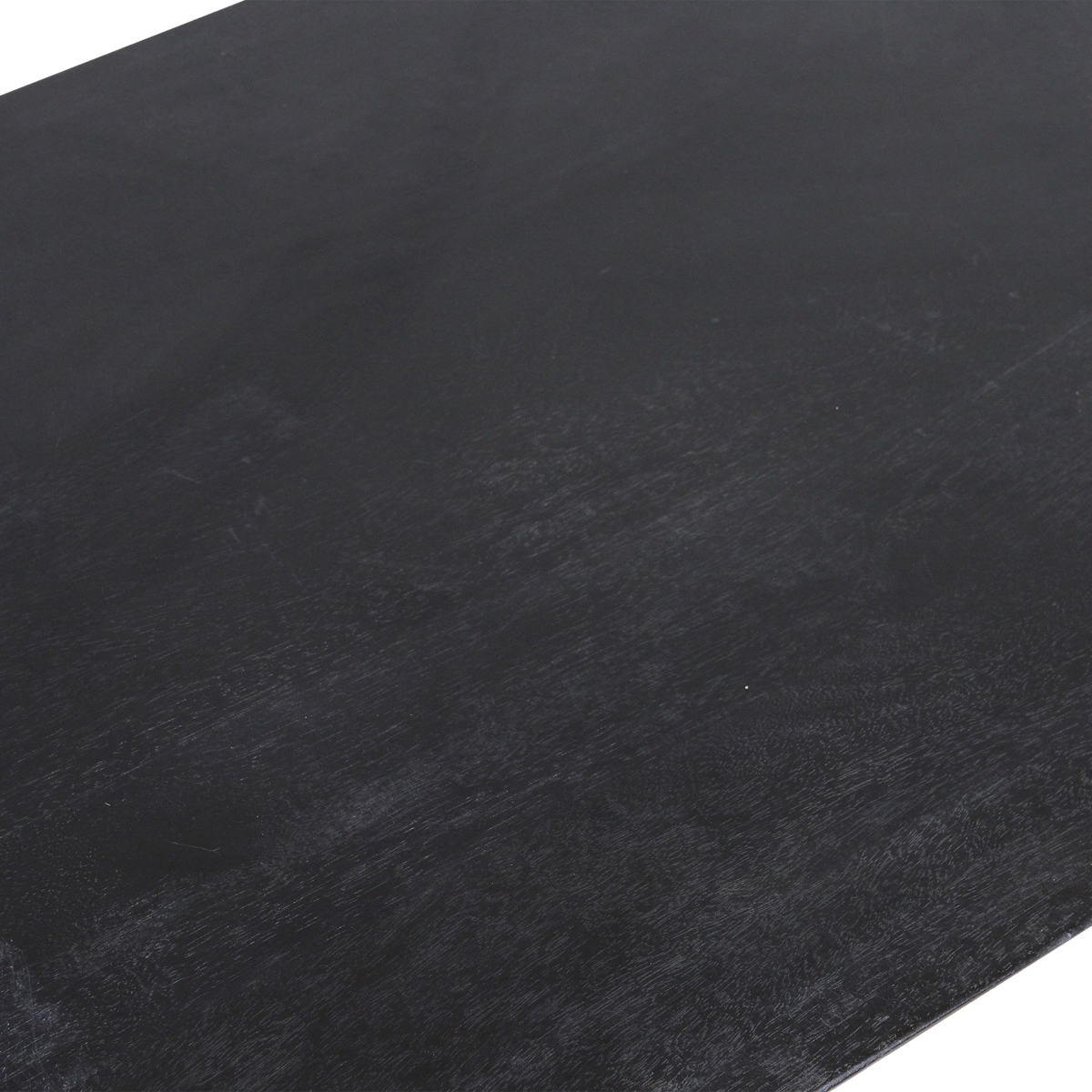 Mango Wood Coffee Table - Black Bullnose Design