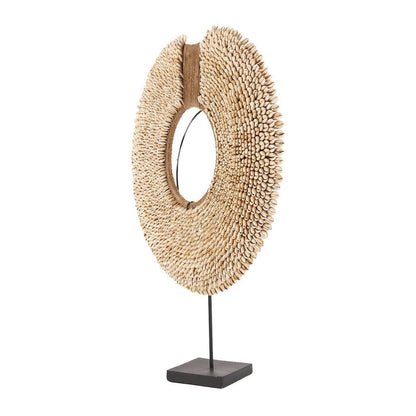 Seashell Display on Stand - Natural Coastal Decor, Shell Réunion