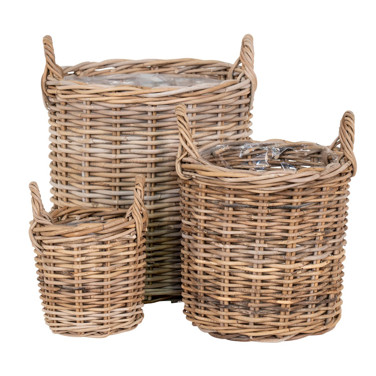 Sema Baskets - Natural, Kubu Rattan - Set of 3