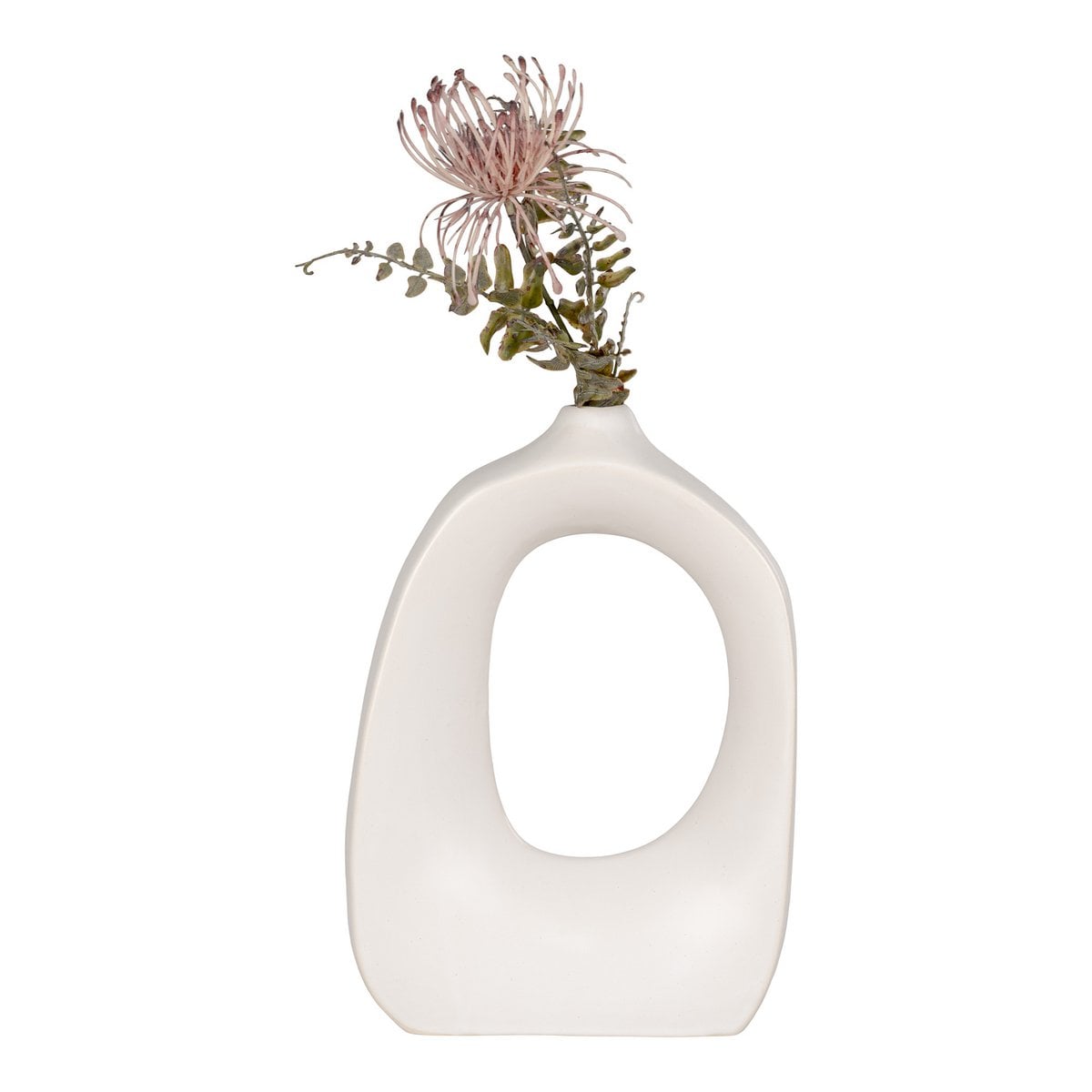 Vase - White, Stoneware, 19x9x28.5 cm