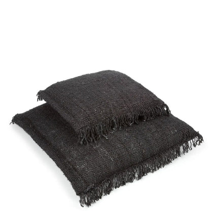 Cotton Boho Cushion Cover - Black Navy, 60x60 cm