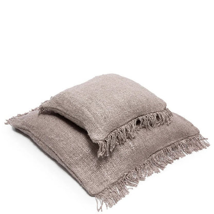 Cotton Cushion Cover - Pearl Grey Boho Throw Pillow, 60x60