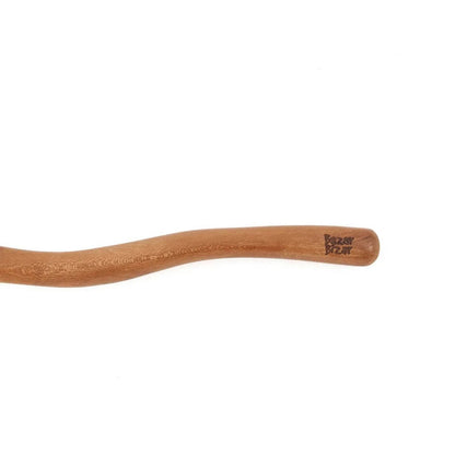 Teak Salad Fork - Twisted Handle - Natural Wood