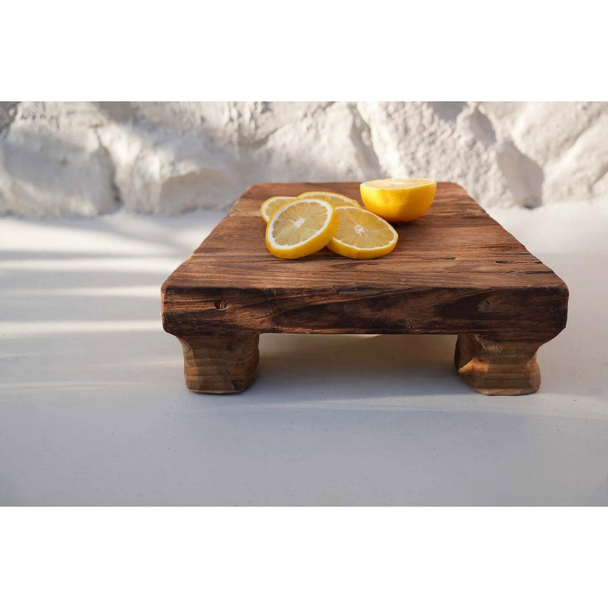 Serveringsbricka i teak - Naturlig finish
