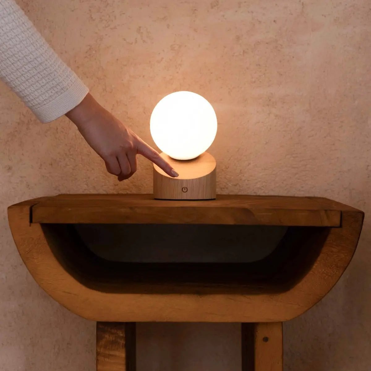 Morris Light Brown Rechargeable Lamp | Stylish, Cordless & Sustainable Design