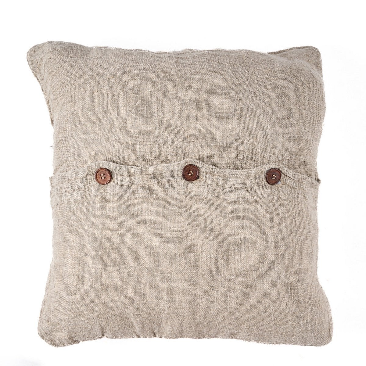 Linen Cushion Cover - Natural Handmade Pillow, 50x50