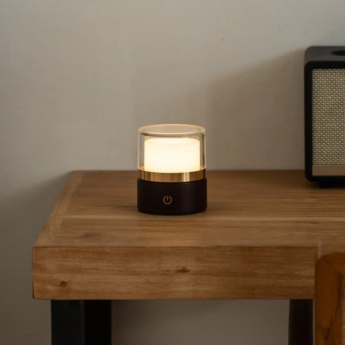 Leo Dark Brown Wireless Rechargeable Lamp | Compact, Dimmable & USB Rechargeable