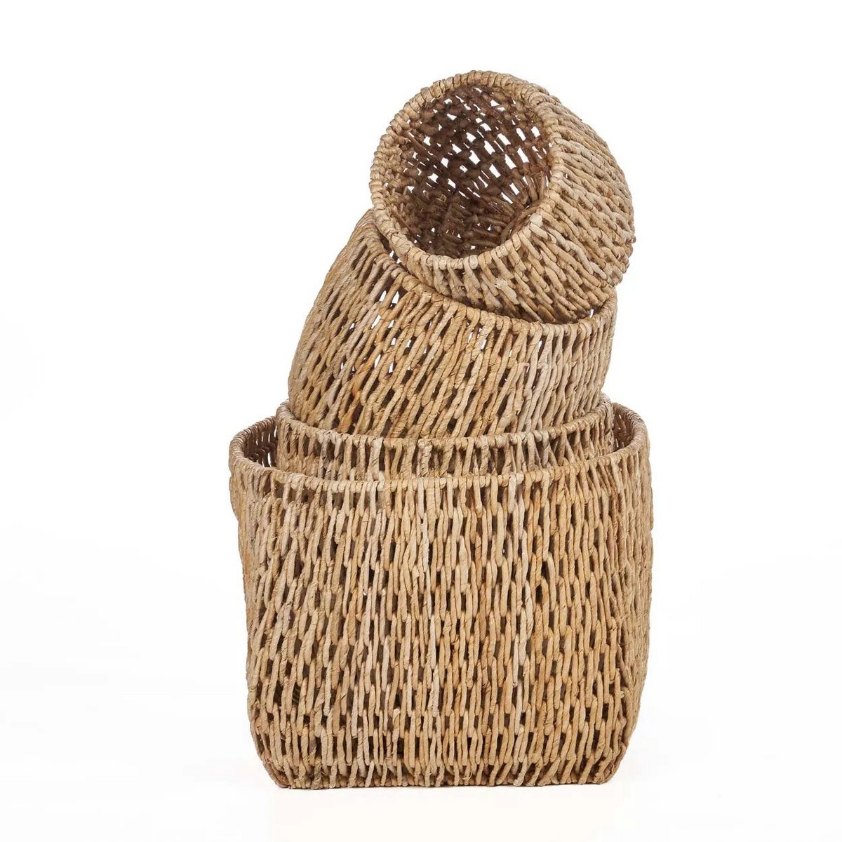Banana Leaf Storage Basket - Large Natural Woven Basket