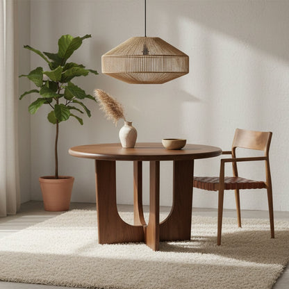 Natural Rope Pendant Light - Linea Gem Hanging Lamp