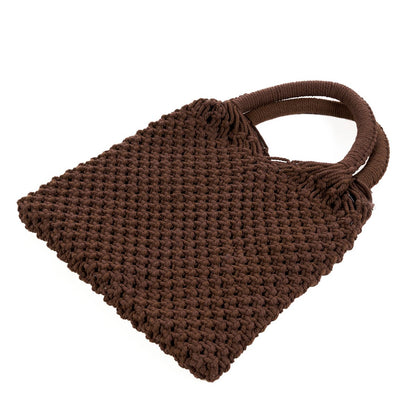 Cotton Shoulder Bag - Brown Eco-Friendly Tote