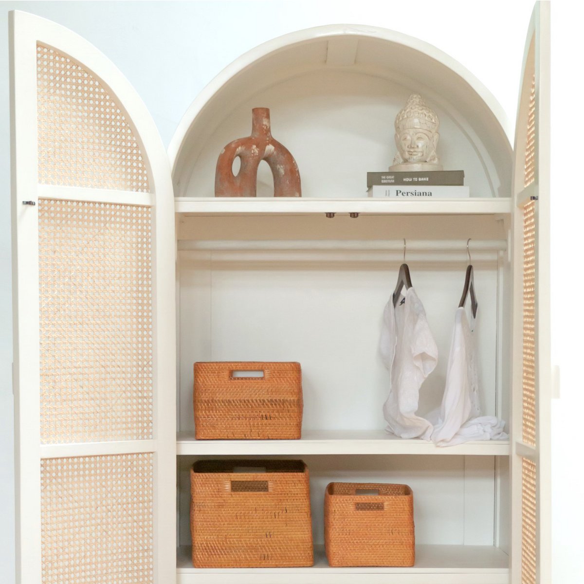 Rattan Shelf Basket - Handwoven Storage | Soeji