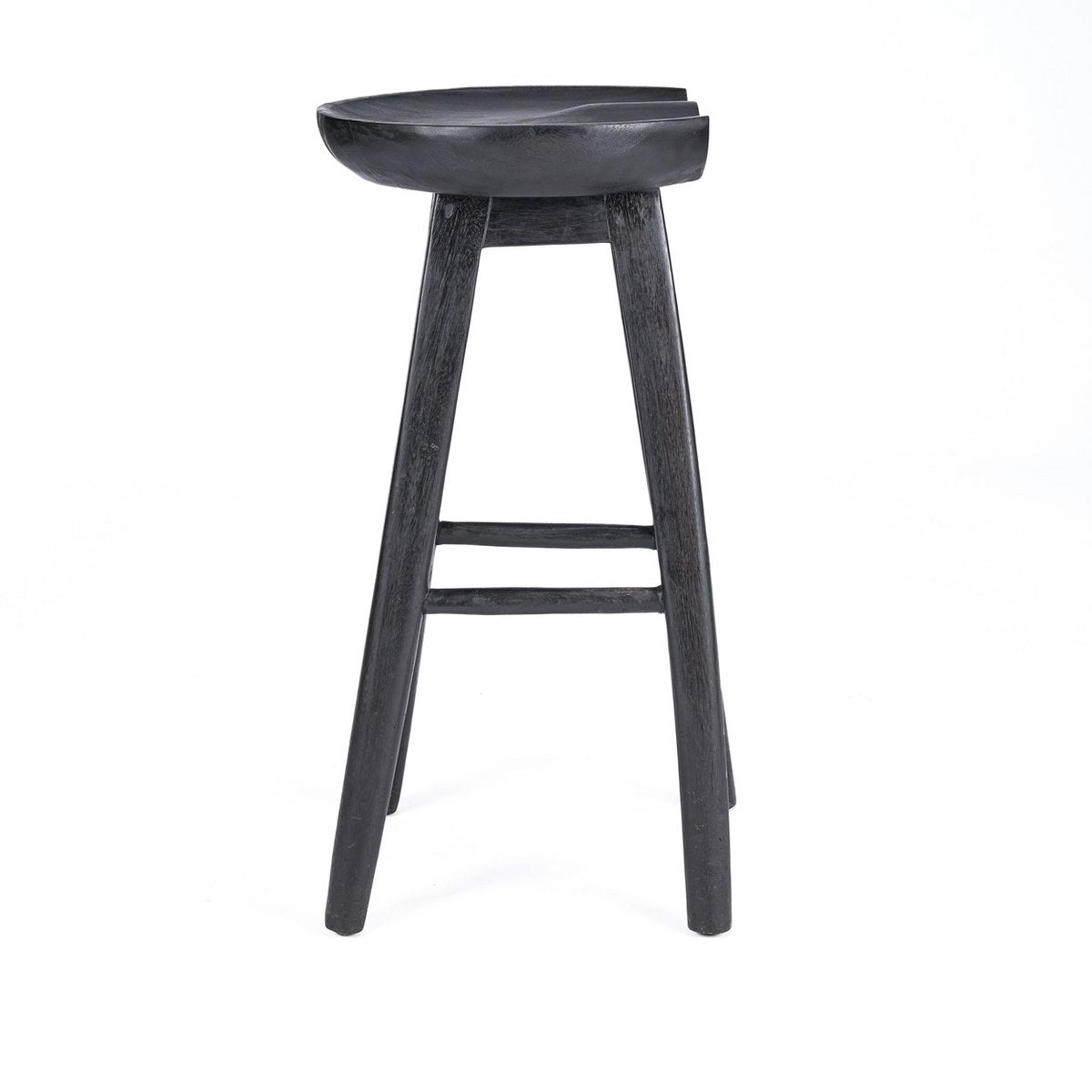 Bar Stool Mango Wood Black – The Tala Minimalist Counter Height