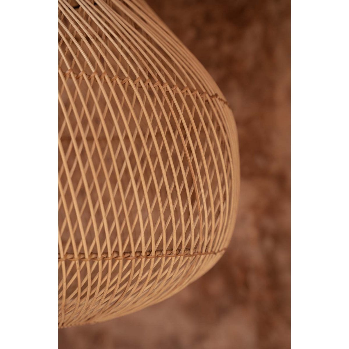 Rattan Pendant Light - Natural Woven Hanging Lamp for Indoors - M