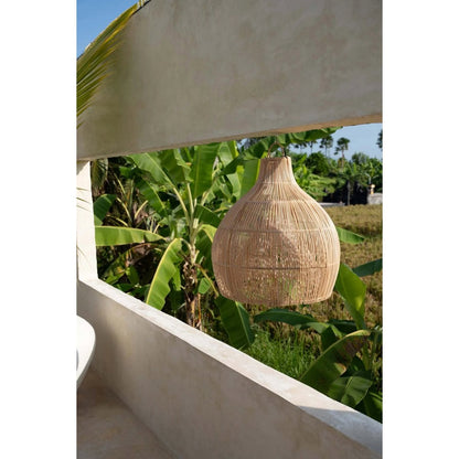 Rattan Pendant Light - Natural Woven Lobster Trap - Large