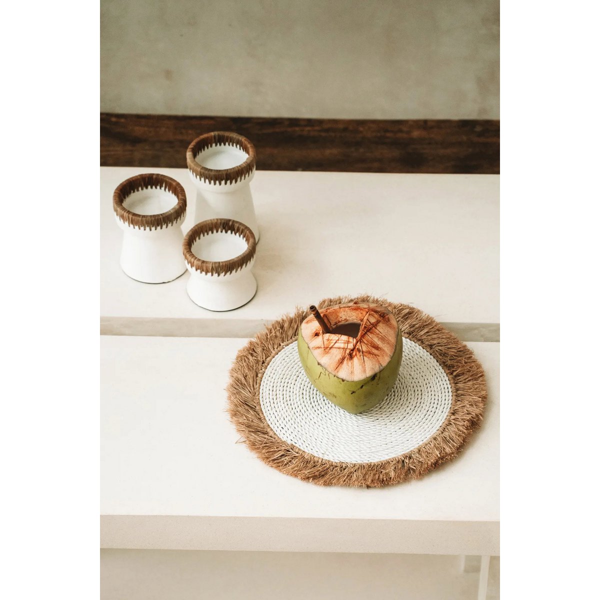 Natural Tea Light Candle Holder – White, Small Pretty Candle Holder