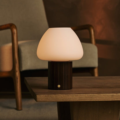 Dark Brown Rechargeable Table Lamp | Modular Lampshade, Dimmable & 3 Light Colors
