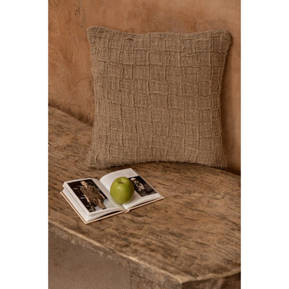 Funda de cojín The Linen Damier - Natural
