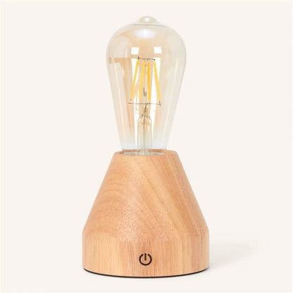 Zavi Light Brown Rechargeable Table Lamp | LED, Cordless & 80-Hour Battery Life