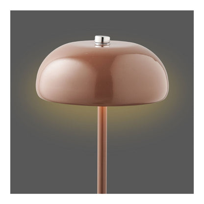 Metal Table Lamp Rechargeable – Brown Desk Lamp, 13cm Diameter