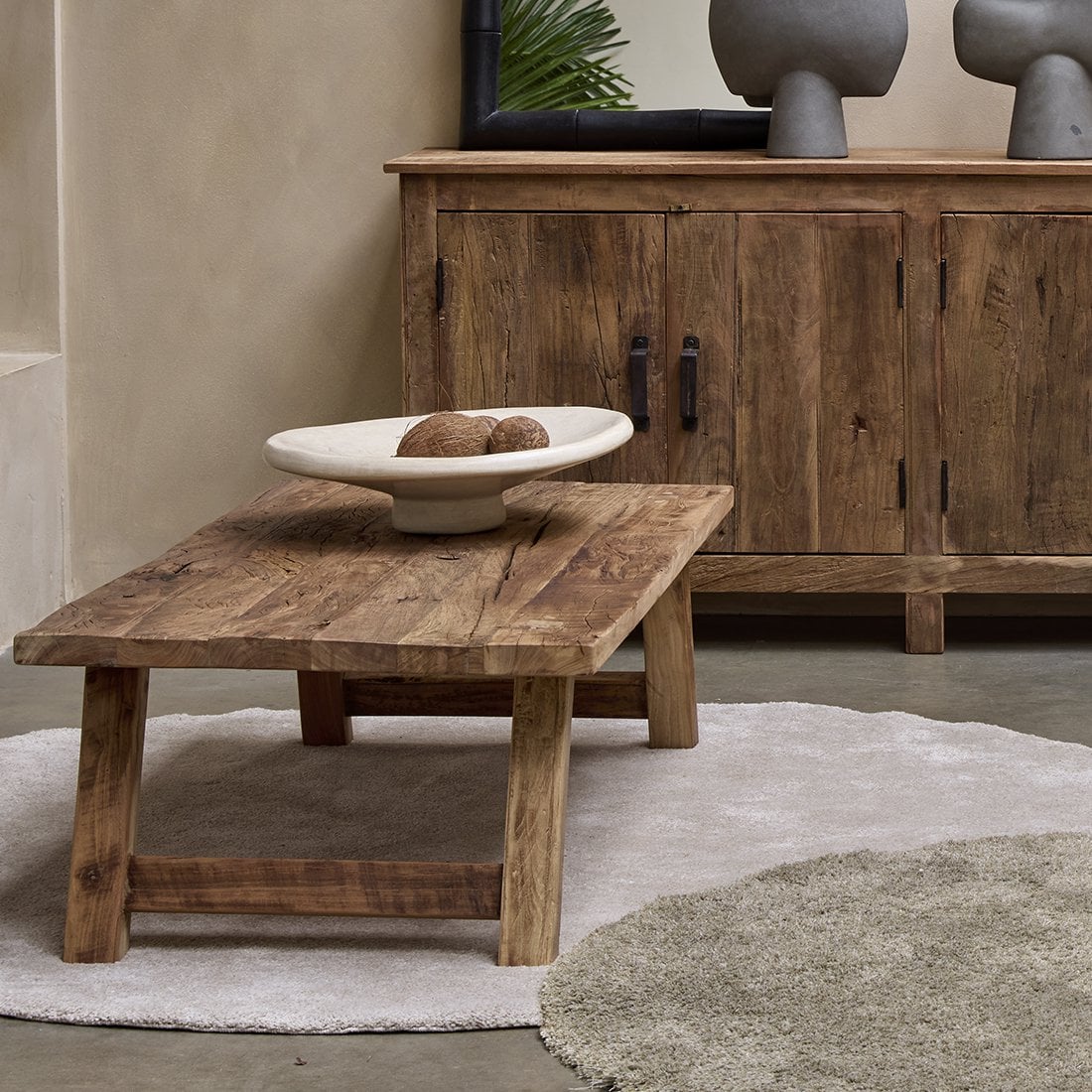 Farmwood coffee table - FSC recycled wood - 140x65x38 cm