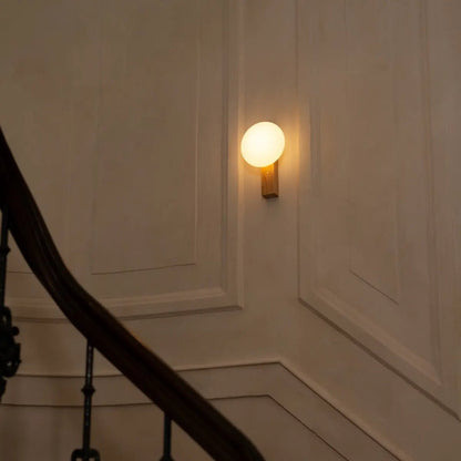 Matthew Light Brown Stylish Wooden Cordless Wall Lamp – Rechargeable & Dimmable