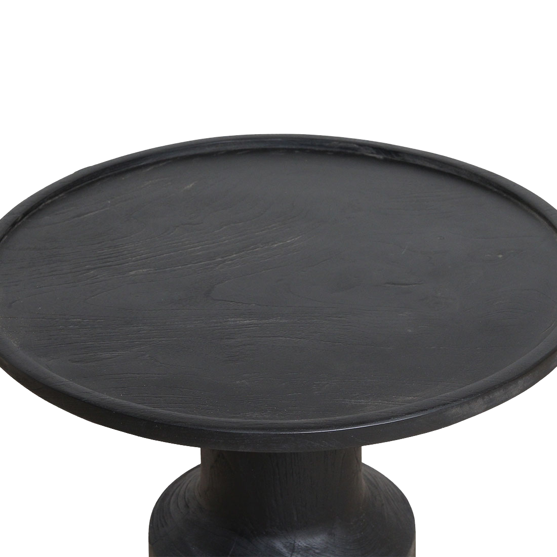 Teak Side Table - Nero Midnight Accent Table, Modern Style