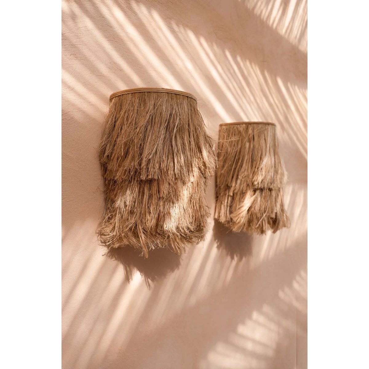 Abaca Wall Light - Natural Woven Sconce - Small