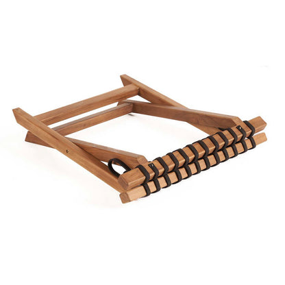 Natural Wood Luggage Rack - Foldable Guest Room Rack - Medium