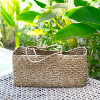 Sac en vrac tressé à la main en herbe de mer SALARA (2 tailles)