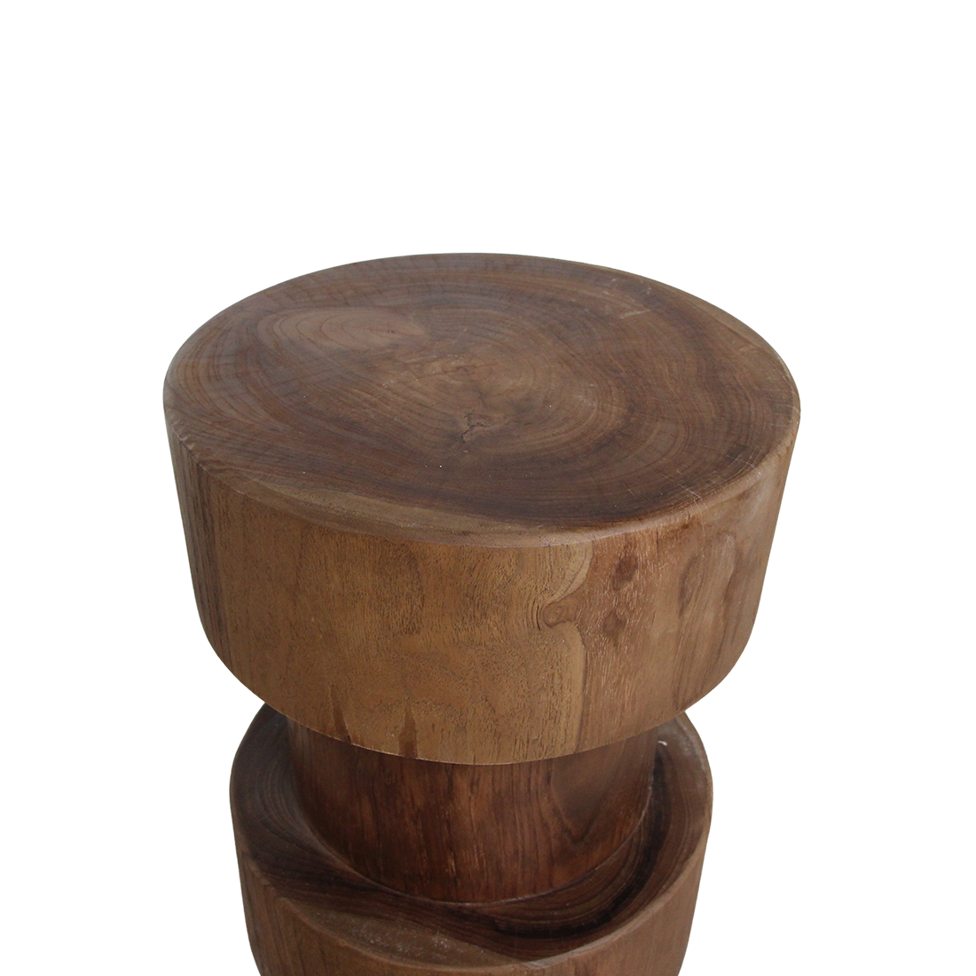 Teak Bar Stool - Natural Totoma Wood Accent Stool