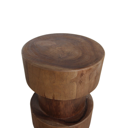 Teak Bar Stool - Natural Totoma Wood Accent Stool